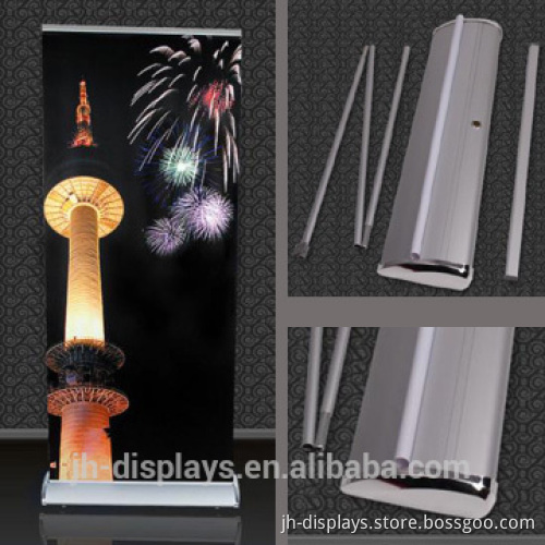 120*200,150*200 chrome end cap Roller banner stand